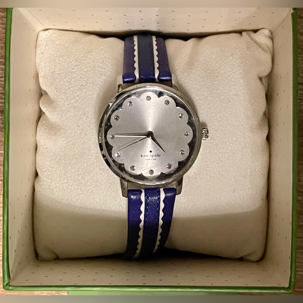 Kate Spade scalloped watch blue and silver